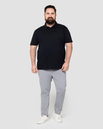 Polo - Non-Branded-Black-Reg-Regular-Full--Model---2XL