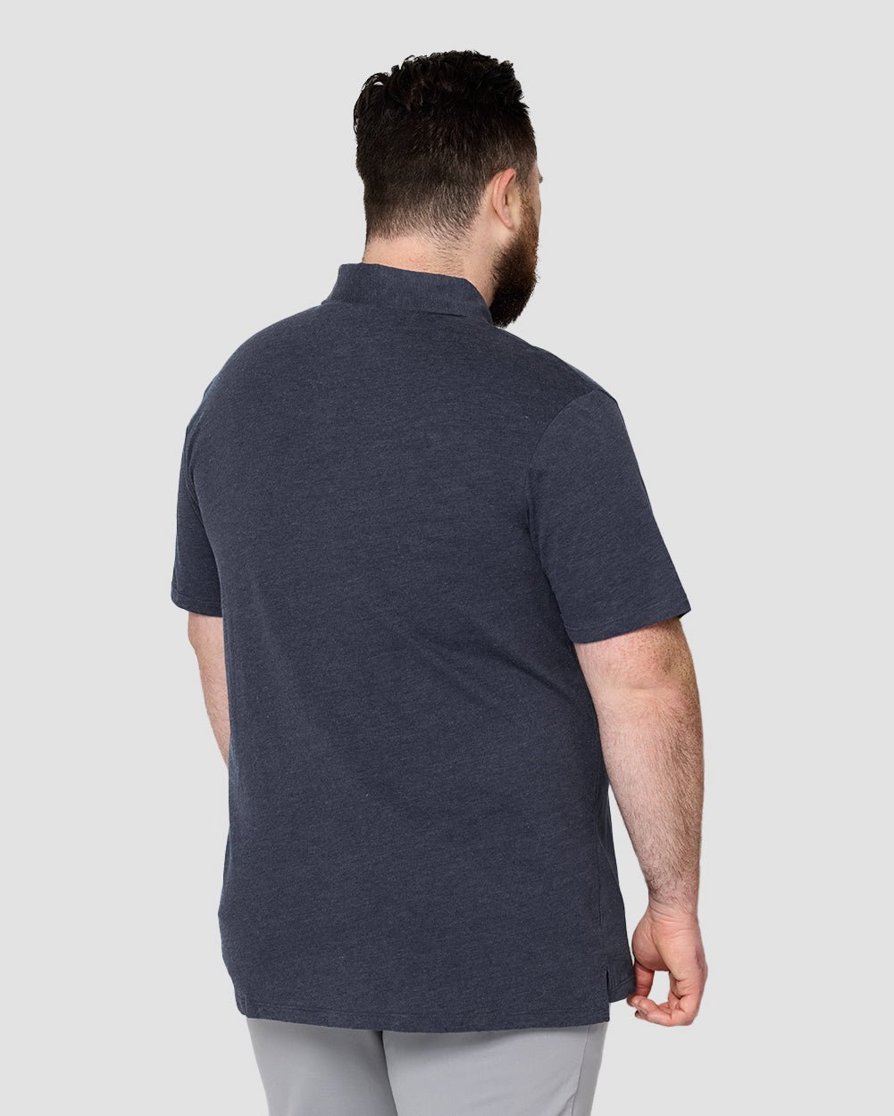 Polo - Tall - Non-Branded-Navy-Plus-Back--Model---L