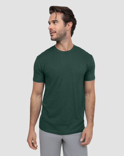 Basic Tee - Non-Branded-Forest Green-Reg-Regular-Front--Model---M