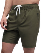 Active Shorts - Non-Branded-Dark Olive-Regular-Front--Model---L