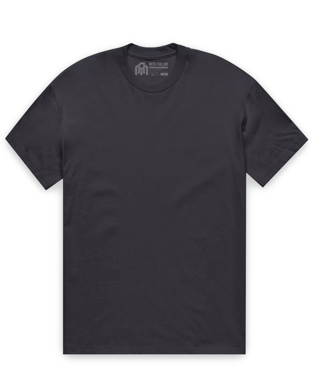 Heavyweight Tee-Charcoal-Regular-Mock--Model---L