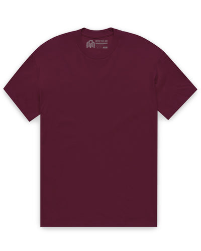Heavyweight Tee-Maroon-Regular-Mock--Model---L