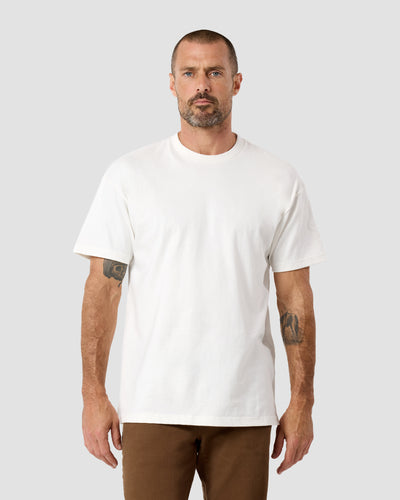 Heavyweight Tee-Bone-Regular-Front--Model---L