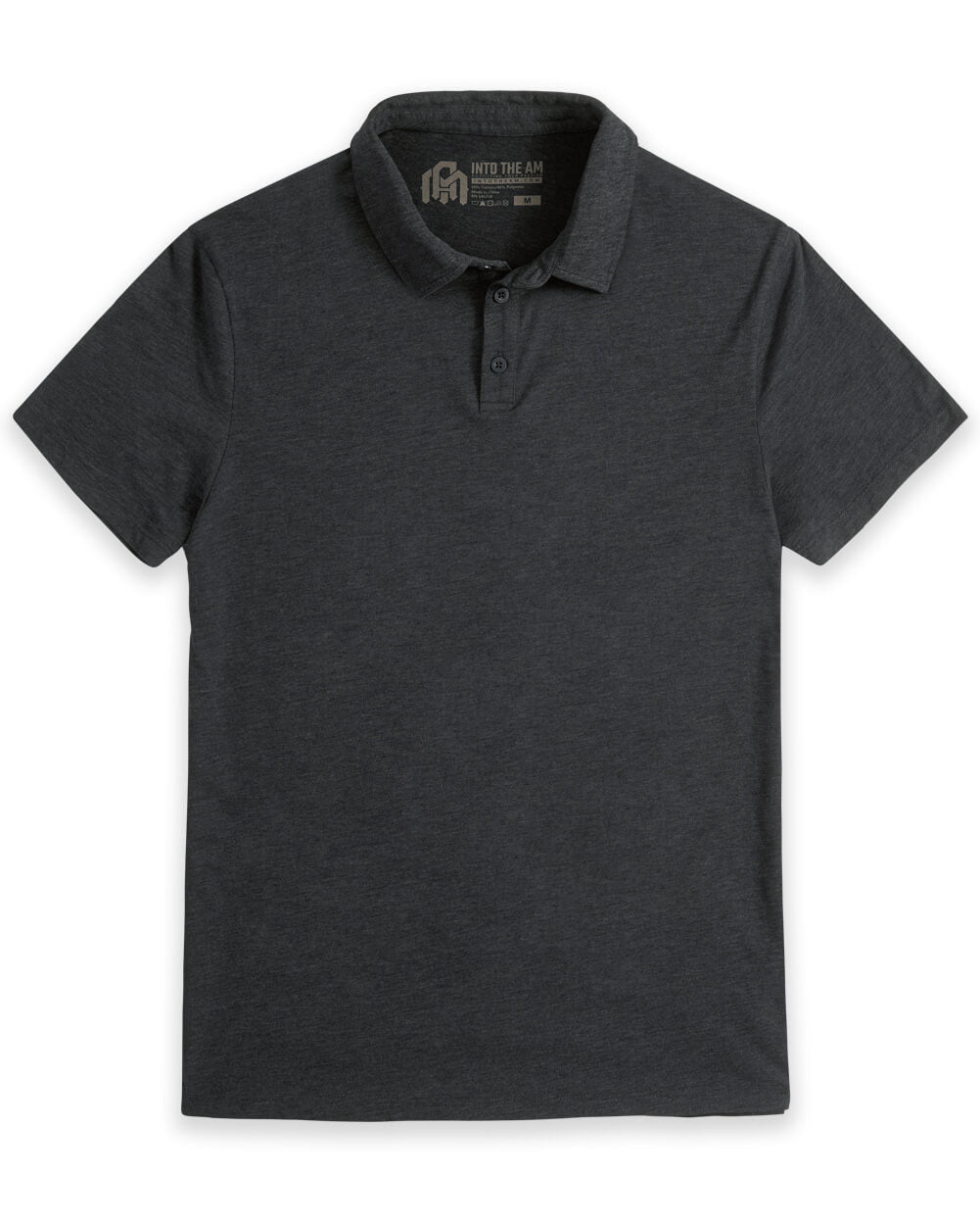 Polo - Tall - Non-Branded-Charcoal-Regular-Mock--Model---L