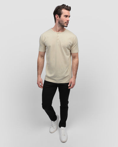 Henley Tee - Non-Branded-Cream-Full--Alex---M