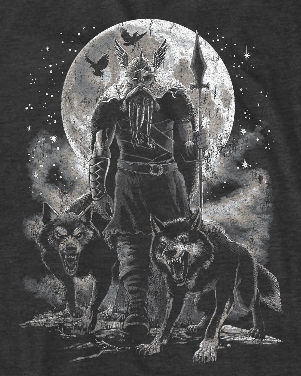 Nordic Howl Tee-Charcoal-Regular-Swatch--Model---L