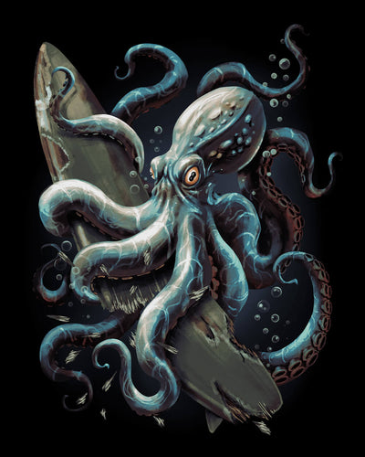 Ocean Menace Tee-Black-Regular-Swatch--Model---L