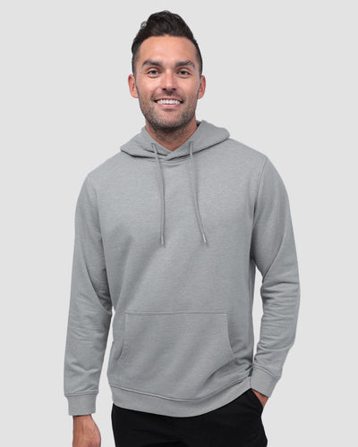 Pullover Hoodie (Classic Pocket) - Non-Branded-Grey-Regular-Front--Model---L