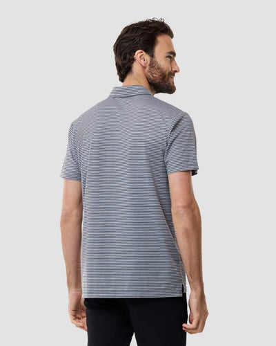 Pursuit Performance Polo-Black Grey Stripes-Regular-Back-Clayton---M