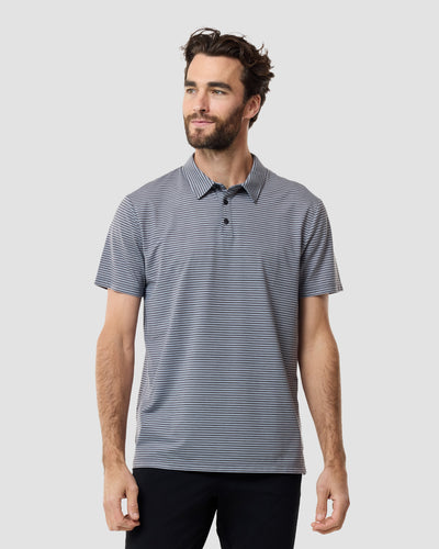 Pursuit Performance Polo-Black Grey Stripes-Regular-Front--Clayton---M