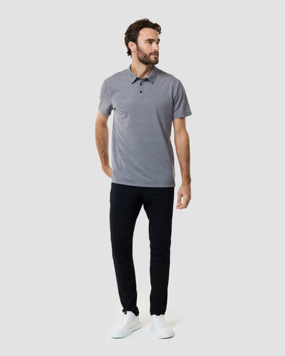 Pursuit Performance Polo-Black Grey Stripes-Regular-Full--Clayton---M