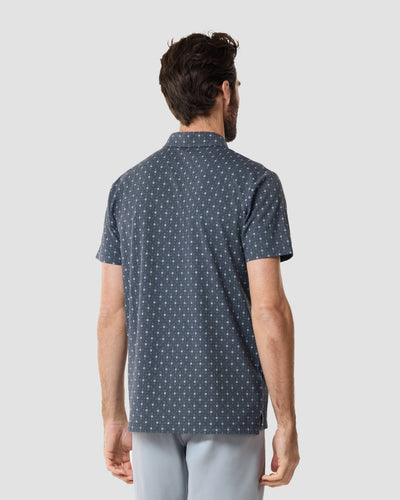Pursuit Performance Polo-Navy Dots-Reg-Regular-Back--Model---L