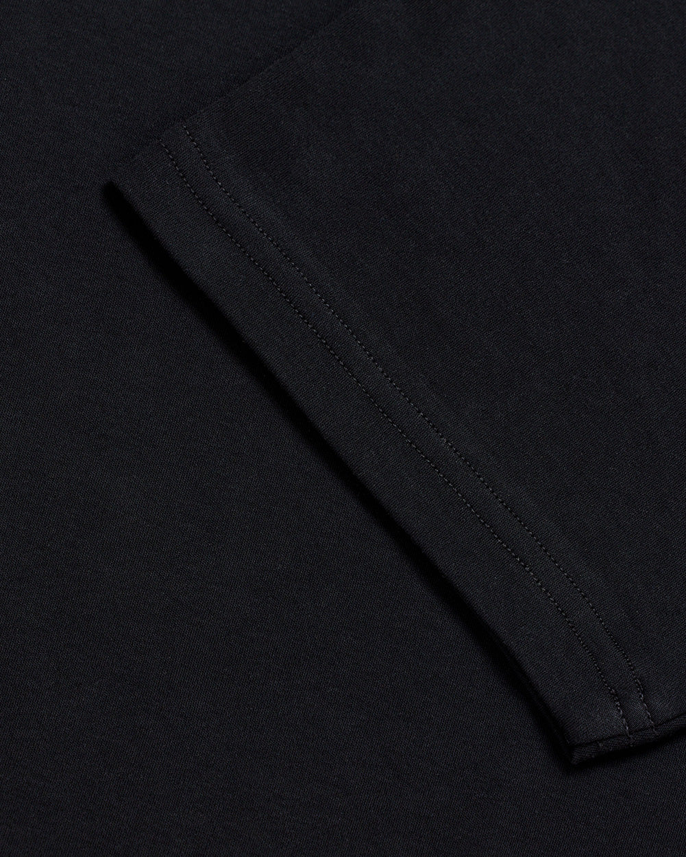 Pima Cotton Tee-Black-Regular-Detail--Model---L