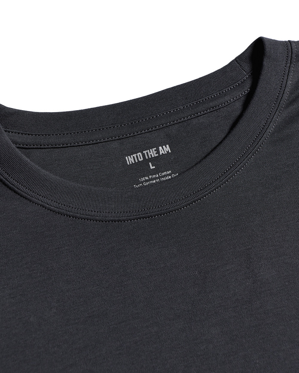 Pima Cotton Tee-Charcoal-Regular-Detail--Model---L