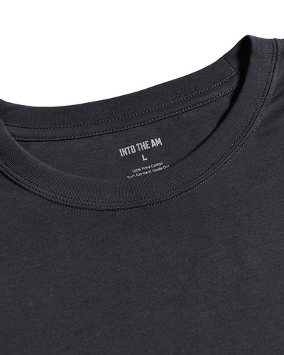 Pima Cotton Tee-Charcoal-Regular-Detail--Model---L