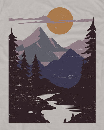 Purple Peaks Tee-Ivory-Regular-Swatch--Model---L