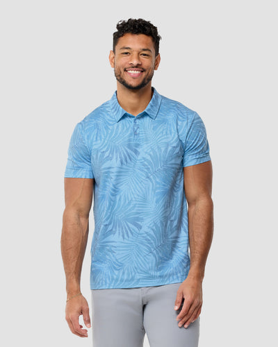 Pursuit Performance Polo-Blue Palm Tree-Regular-Front--Nico---L