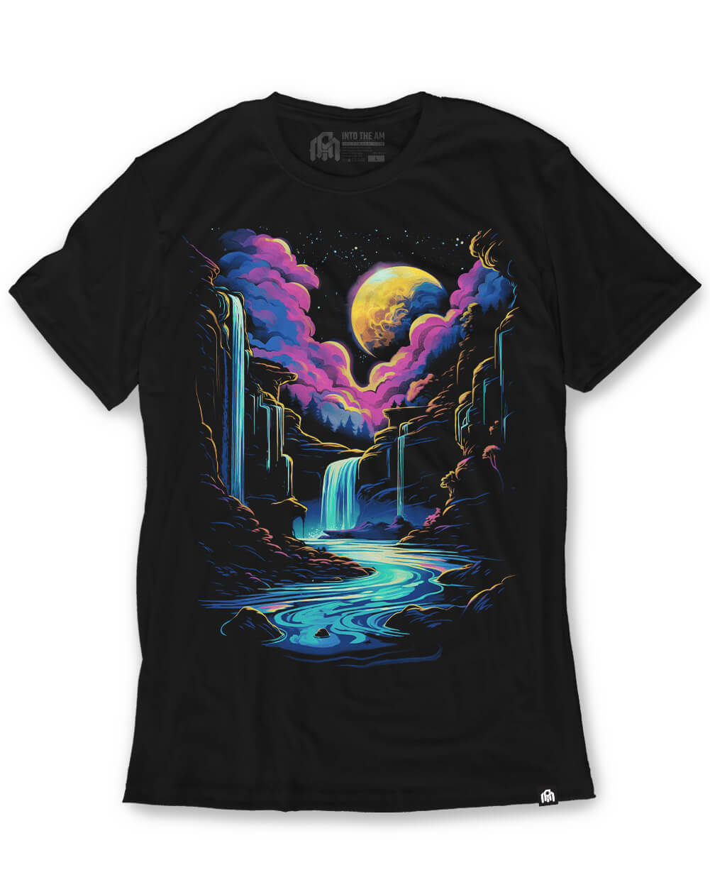 Rainbow Rift Tee-Black-Regular-Mock--Model---L