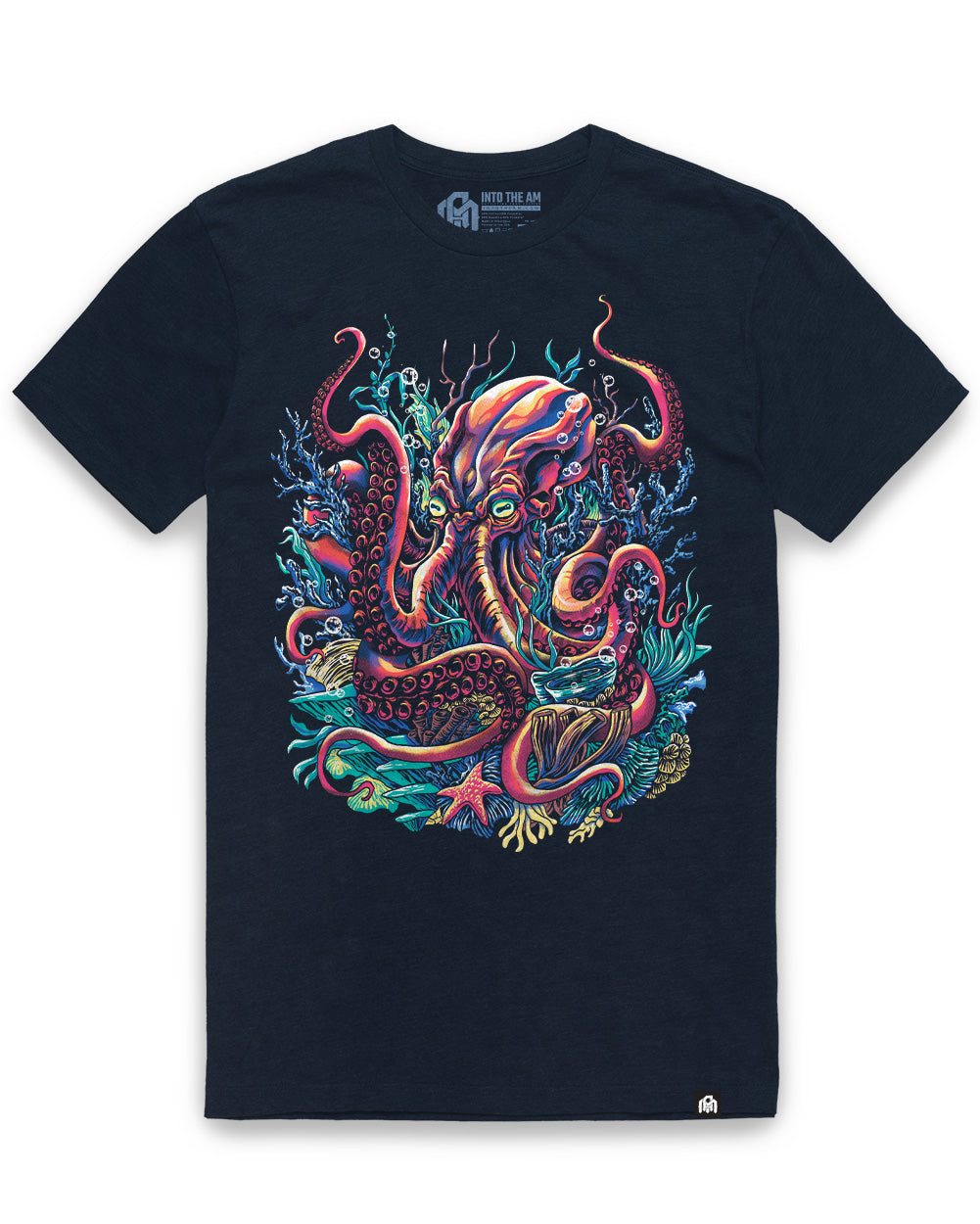 Reef Radiance Tee-Midnight Navy-Regular-Mock--Model---L