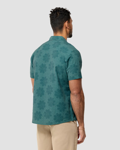 Relaxed Button Up-Green Floral-Regular-Back--Clayton---M