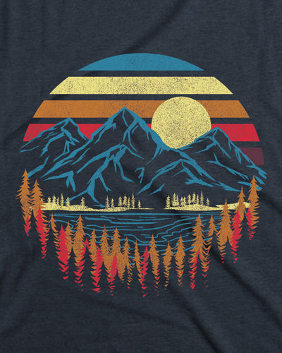 Retro Peaks Tank-Navy-Regular-Swatch