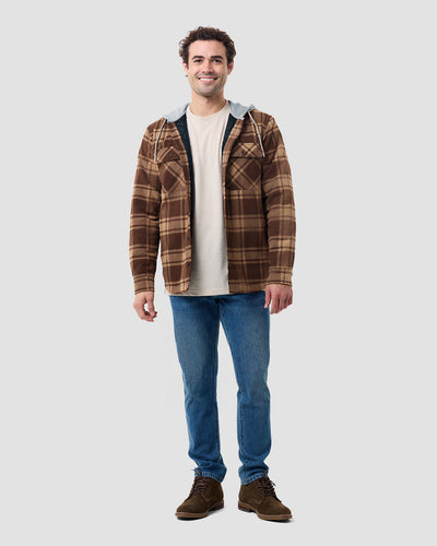 Ridgeview Flannel Jacket-Brown Multi Plaid-Regular-Full--Model---L