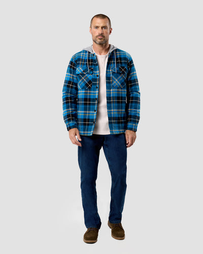 Ridgeview Flannel Jacket-Blue Multi Plaid-Regular-Full--Model---L