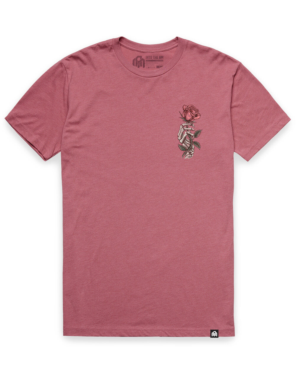 Rose Remains Tee-Heather Mauve-Regular-Mock--Model---L