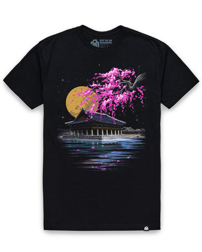 Royal Reflection Tee-Black-Regular-Mock--Model---L