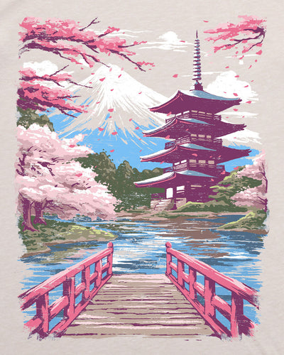 Sakura Sanctuary Tee-Ivory-Swatch-Regular--Model---L