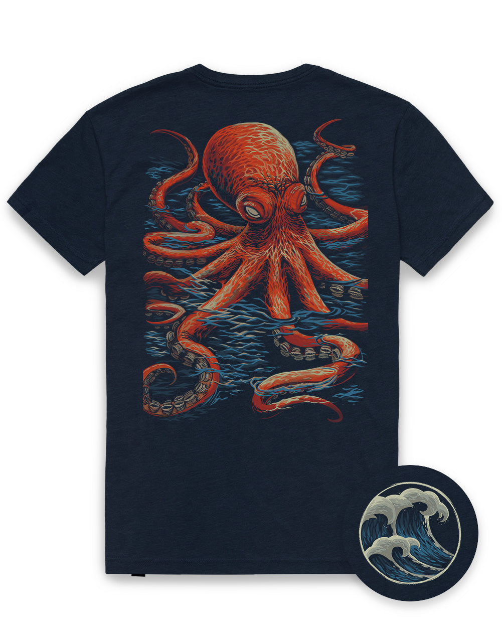 Saltwater Surge Tee-Midnight Navy-Regular-Mock--Model---L