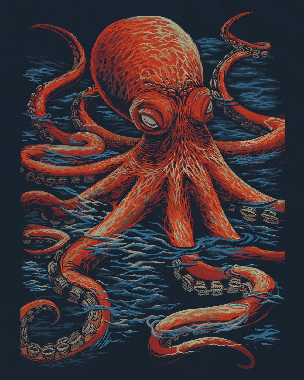 Saltwater Surge Tee-Midnight Navy-Regular-Swatch--Model---L