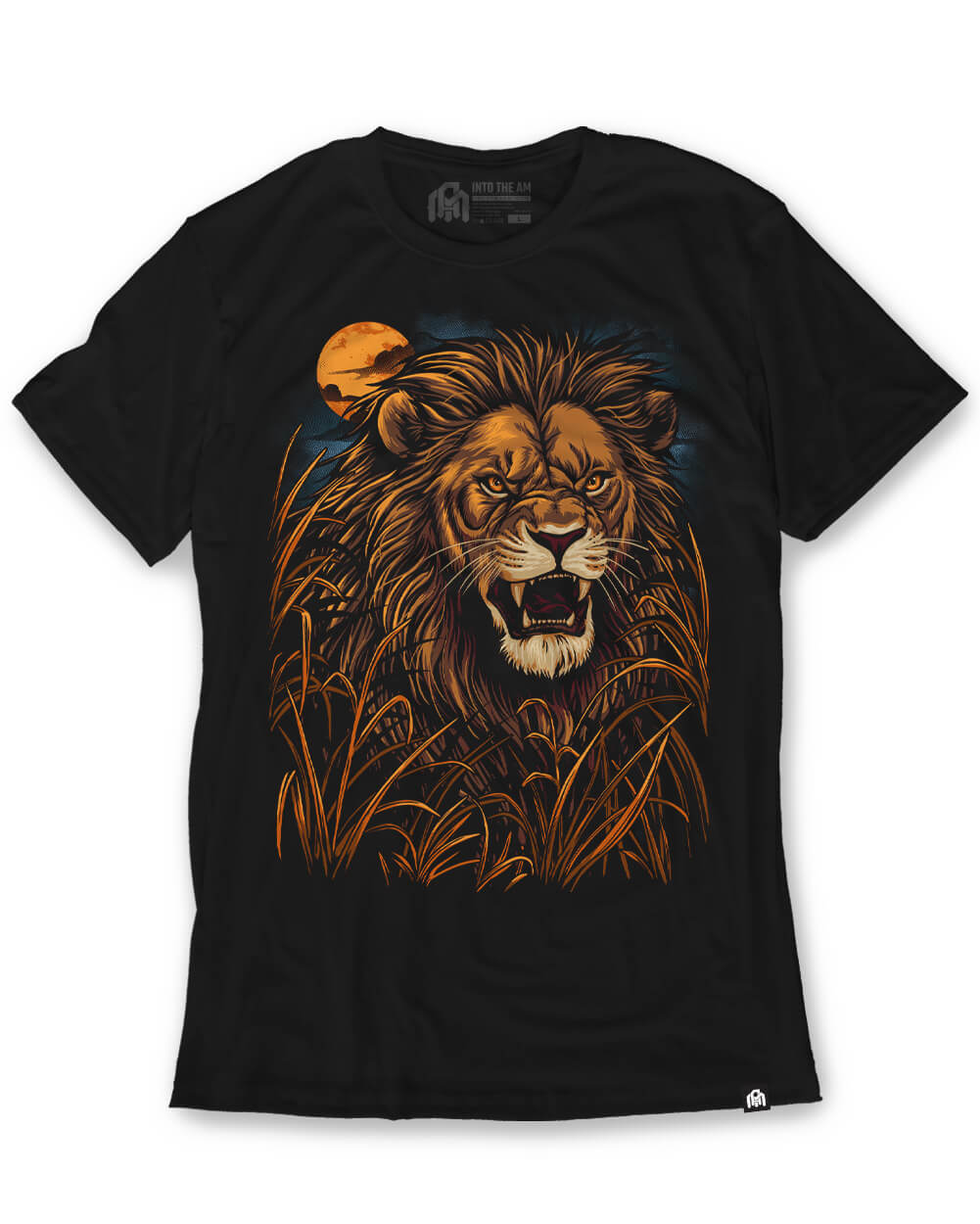 Savanna King Glow-in-the-Dark Tee-Black-Regular-Mock--Model---L