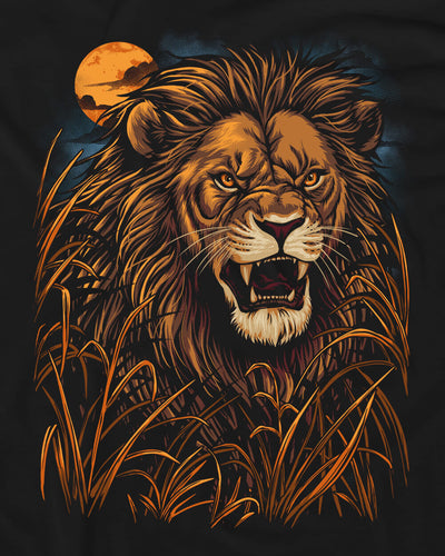 Savanna King Glow-in-the-Dark Tee-Black-Regular-Swatch--Model---L