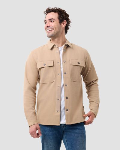 Sierra Shirt Jacket-Beige-Regular-Front--Model---L