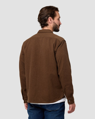 Sierra Shirt Jacket-Brown-Regular-Back--Model---L