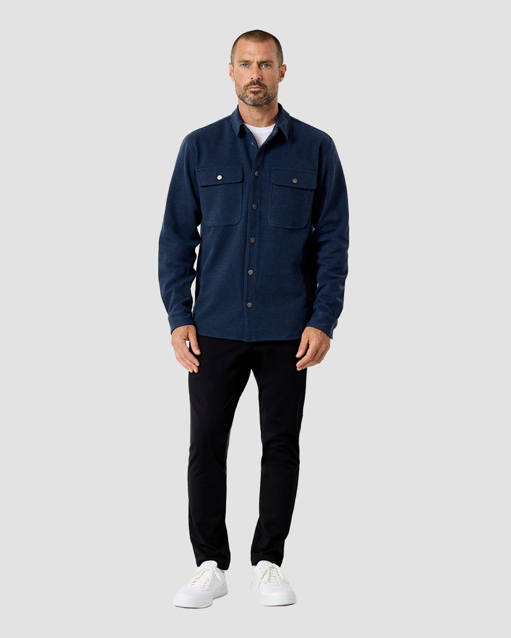 Sierra Shirt Jacket-Navy-Regular-Full--Model---L