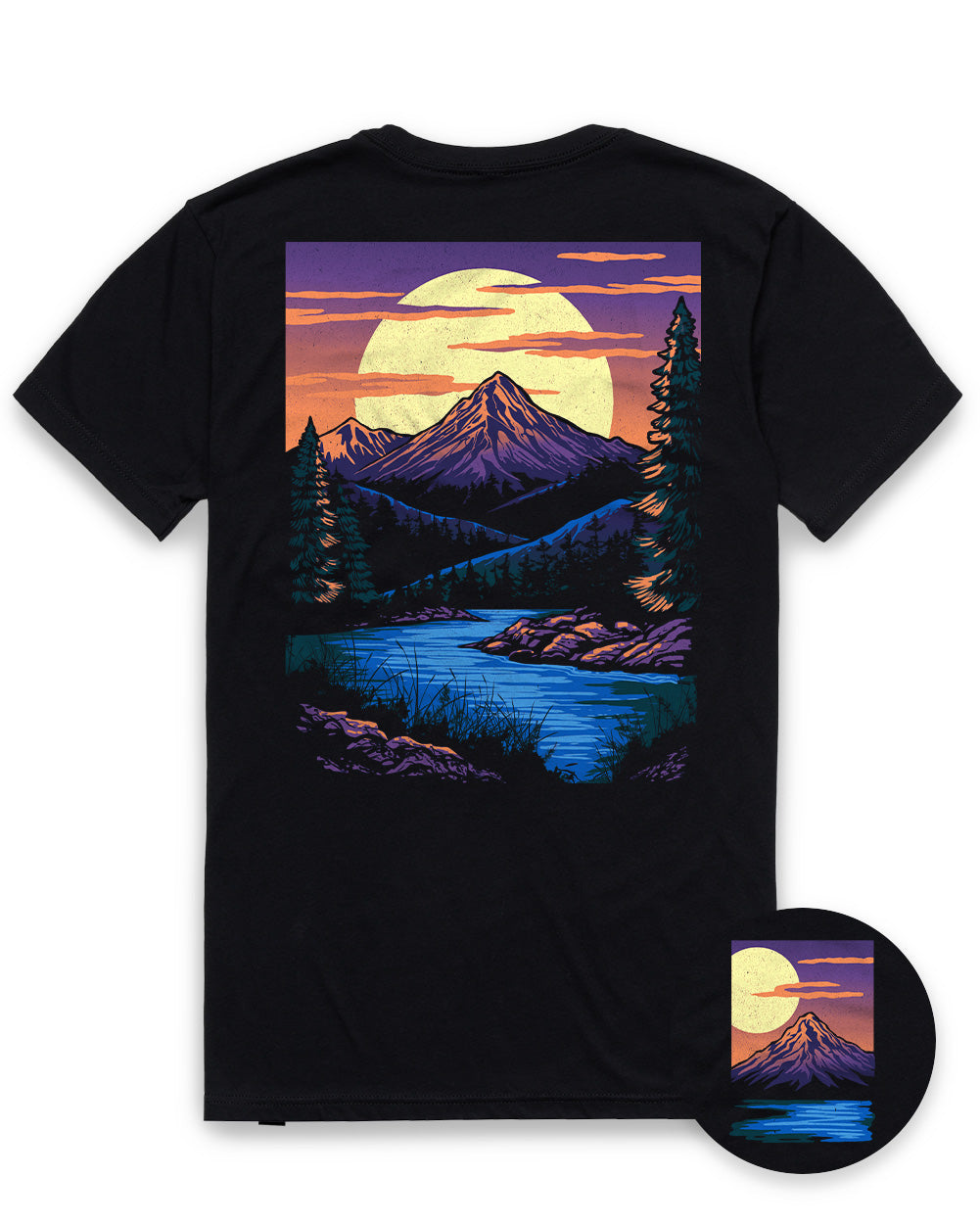 Silent Summit Tee-Black-Regular-Mock--Model---L