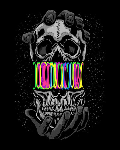 Skull Slush Tank-Black-Regular-Swatch--Model---L