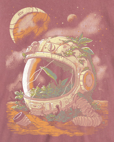 Space Flora Vintage Tee-Vintage Mauve-Regular-Swatch--Model---L