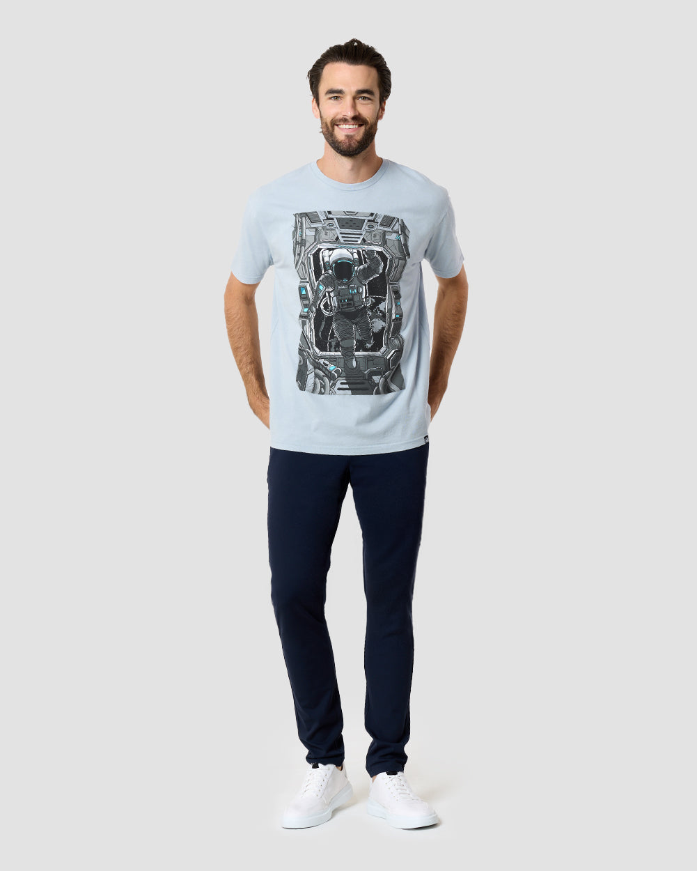 Space Port Vintage Tee-Vintage Stonewash Denim-Regular-Full--Model---L