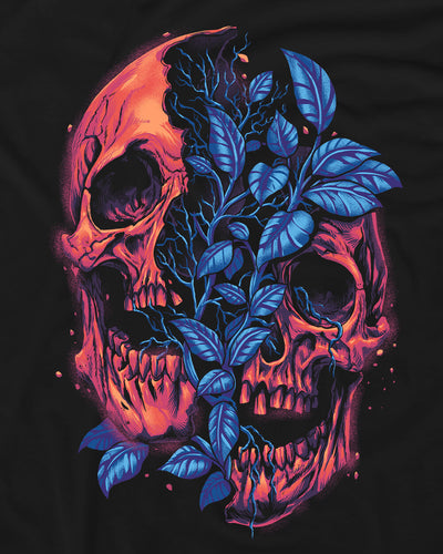 Split Nature Tee-Black-Regular-Swatch--Model---L