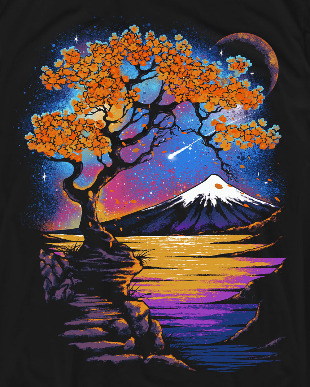 Starry Canopy Tee-Black-Regular-Swatch--Model---L