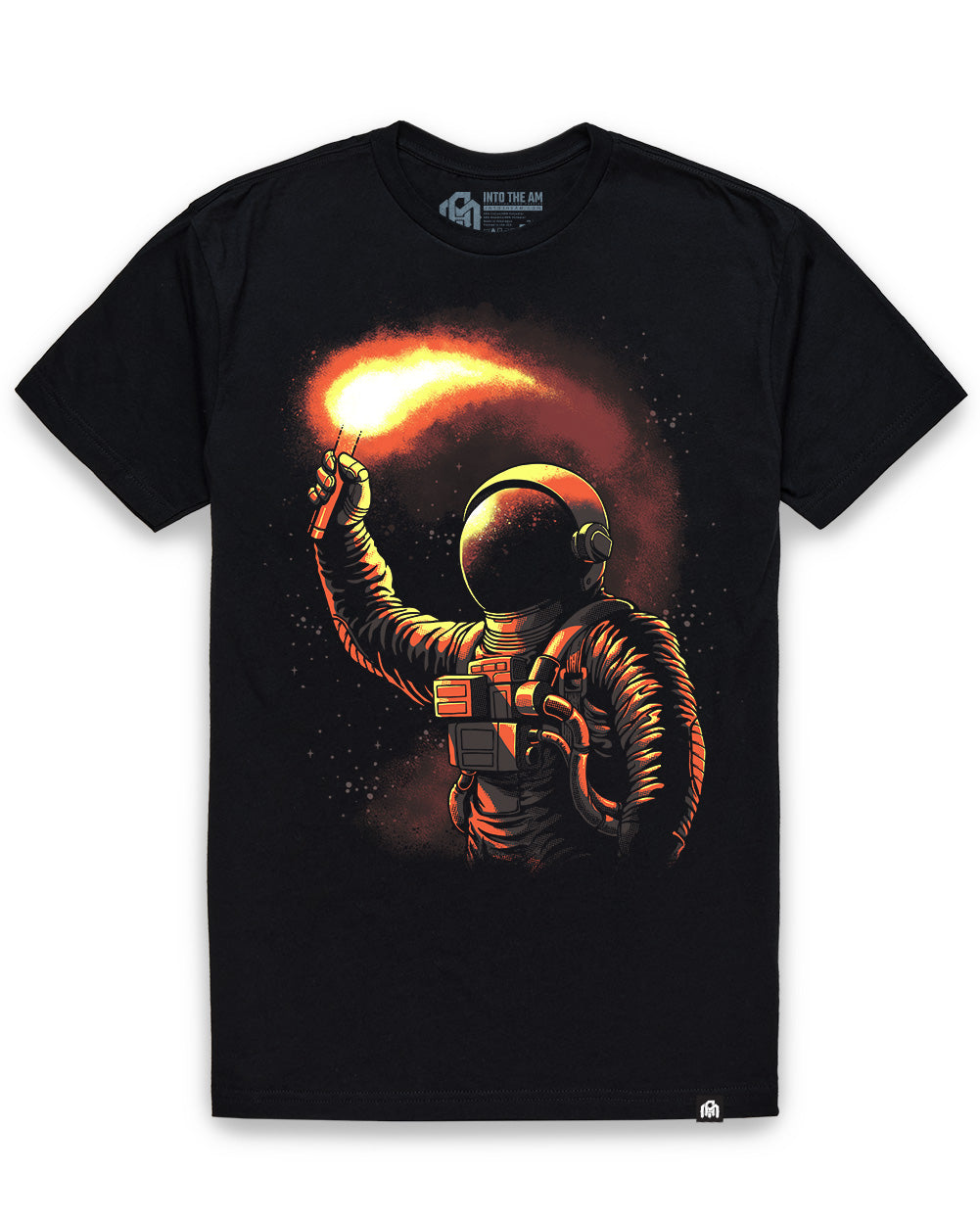 Stellar Flare Tee-Black--Regular-Mock--Model---L