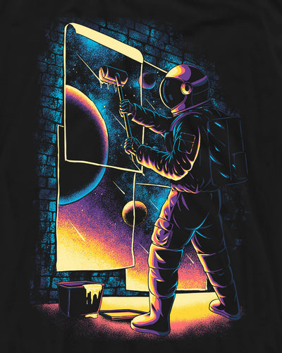 Stellar Streets Tee-Black-Regular-Swatch--Model---L