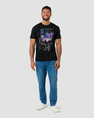 Stellar Sketch Glow-in-the-Dark Tee-Black-Regular-Full--Model---L