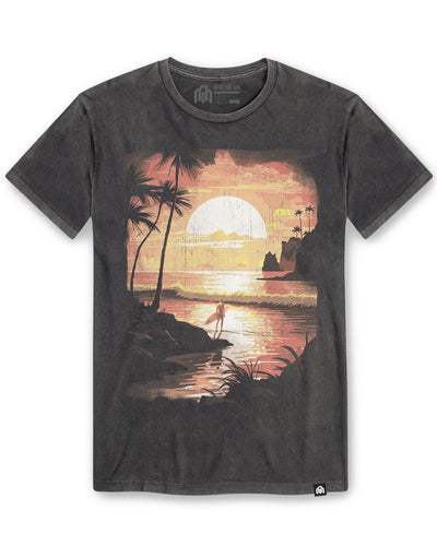 Sunset Swell Vintage Tee-Vintage Graphite Black-Regular-Mock--Model---L