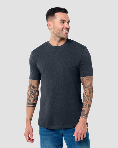 Basic Tee - Non-Branded-Charcoal-Tall-Regular-Front--Model---M