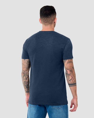 Basic Tee - Tall - Non-Branded-Navy-Regular-Back--Model---L
