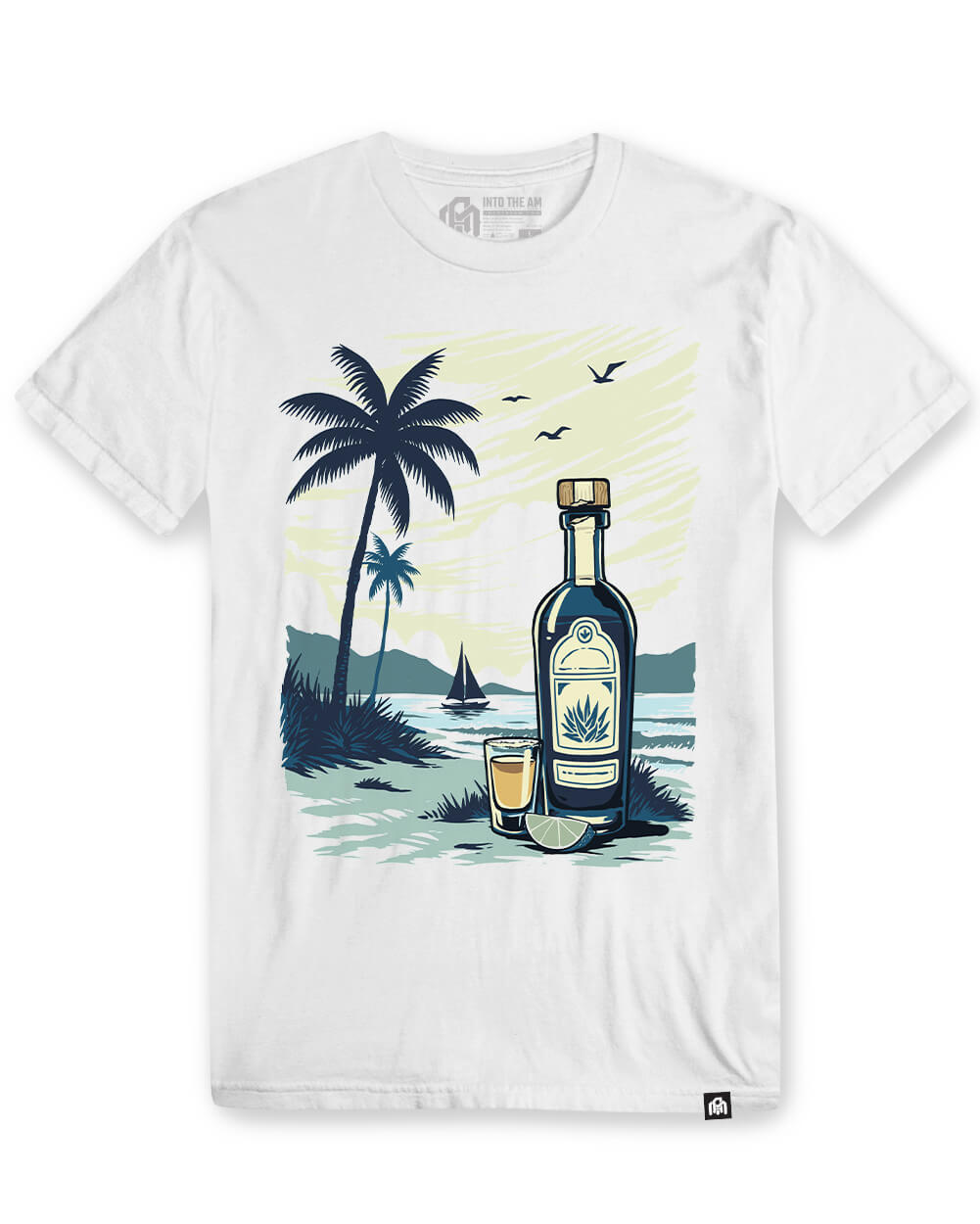 Tequila Tide Vintage Tee-Vintage White-Regular-Mock--Model---L
